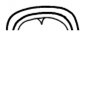 A black and white drawing of a chair  Description automatically generated