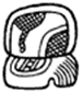 A black and white drawing of a face  Description automatically generated