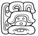 A black and white drawing of a face  Description automatically generated