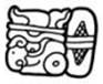 A black and white drawing of a letter a  Description automatically generated