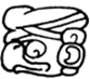 A black and white drawing of a head  Description automatically generated