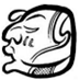 A black and white drawing of a face  Description automatically generated