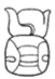 A black and white drawing of a teapot  Description automatically generated