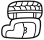 A black and white drawing of a box  Description automatically generated
