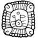 A black and white drawing of a lion  Description automatically generated