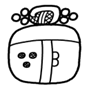 A black and white drawing of a square object  Description automatically generated